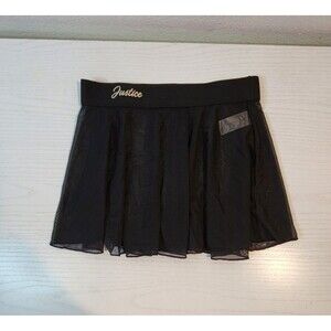 JUSTICE GIRL LIGHWEIGHT DOFTBLACK BALLET FOR GIRLS DANCE SIZE MEDIUM (10)